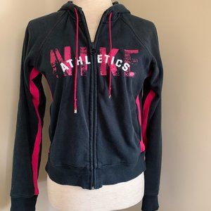 NIKE ATHLETICS Full Zip Sweatshirt, Size Small
